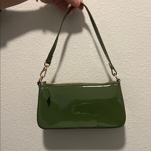 Green Patent Leather Shoulder Bag